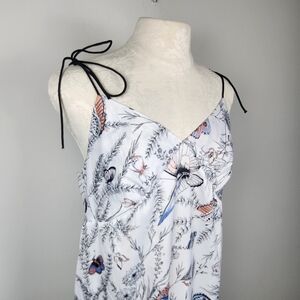 Y2K Style Slip Butterfly Dress Size M Butterfly Babydoll Midi Softgirl Coquette